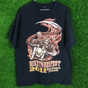 Biketoberfest Daytona Beach 2011 Skull Bike Shirt